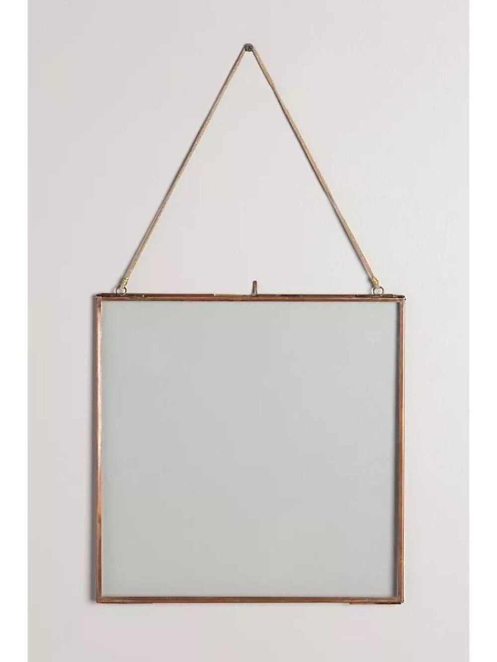 Anthropologie Viteri Hanging Ribbon Frame Square 8x8 Brass Single Gallery Wall